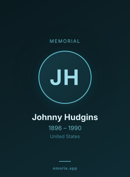 Memorial portrait of Johnny Hudgins