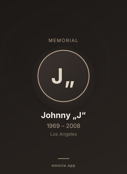 Memorial portrait of Johnny „J“