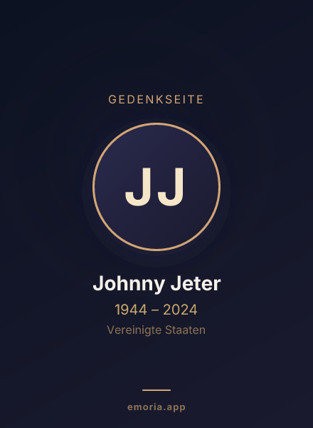 Gedenkportrait von Johnny Jeter