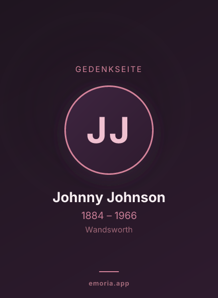 Gedenkportrait von Johnny Johnson