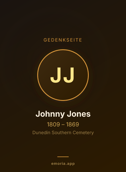 Gedenkportrait von Johnny Jones