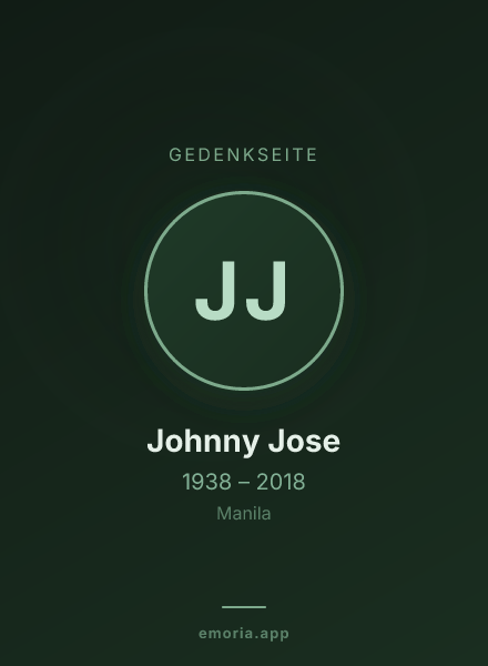 Gedenkportrait von Johnny Jose