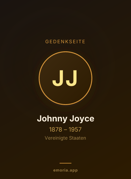 Gedenkportrait von Johnny Joyce