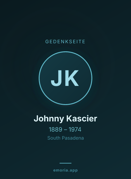 Gedenkportrait von Johnny Kascier
