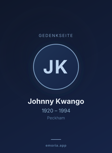 Gedenkportrait von Johnny Kwango