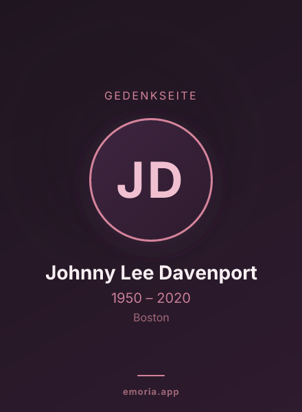 Gedenkportrait von Johnny Lee Davenport