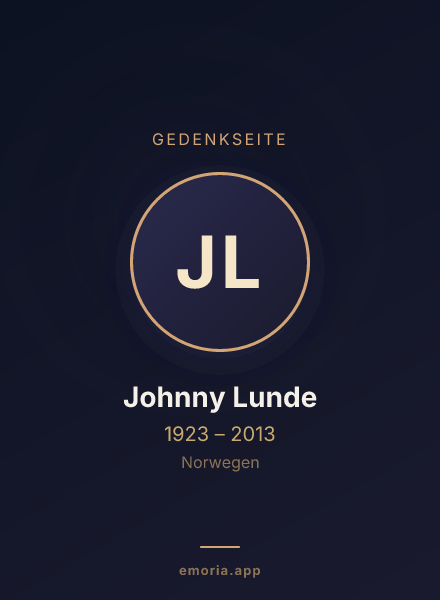 Gedenkportrait von Johnny Lunde