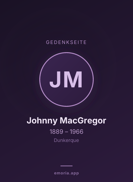 Gedenkportrait von Johnny MacGregor
