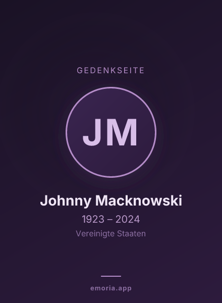 Gedenkportrait von Johnny Macknowski