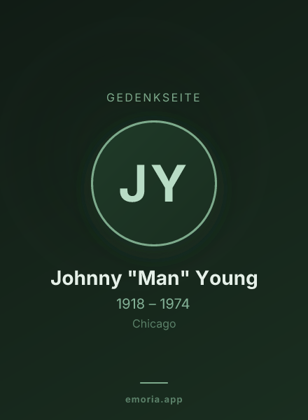 Gedenkportrait von Johnny "Man" Young