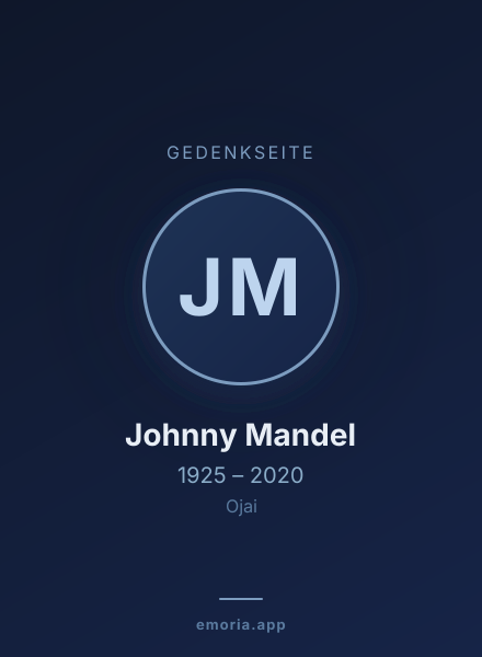Gedenkportrait von Johnny Mandel