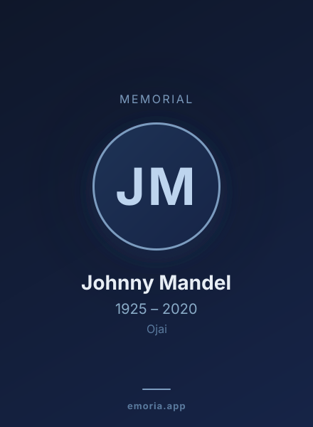 Memorial portrait of Johnny Mandel