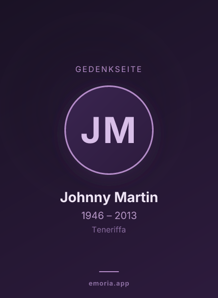 Gedenkportrait von Johnny Martin