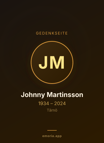 Gedenkportrait von Johnny Martinsson