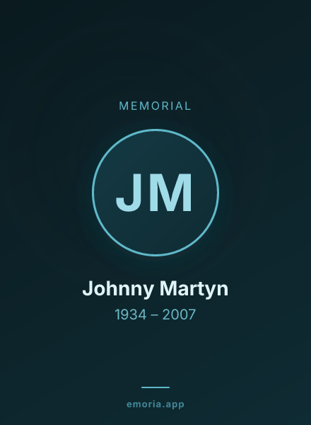 Memorial portrait of Johnny Martyn