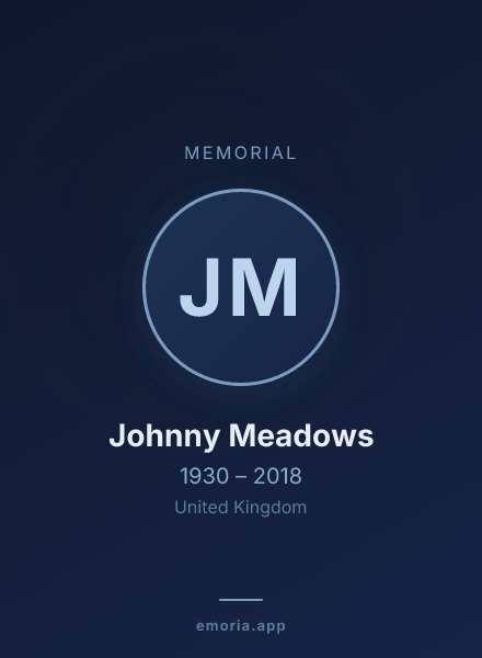 Memorial portrait of Johnny Meadows