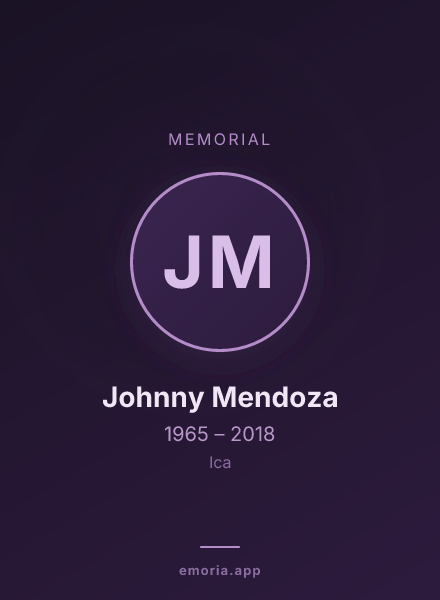 Memorial portrait of Johnny Mendoza