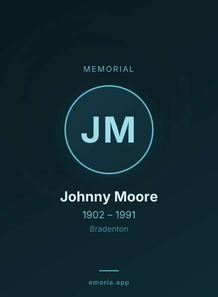 Memorial portrait of Johnny Moore
