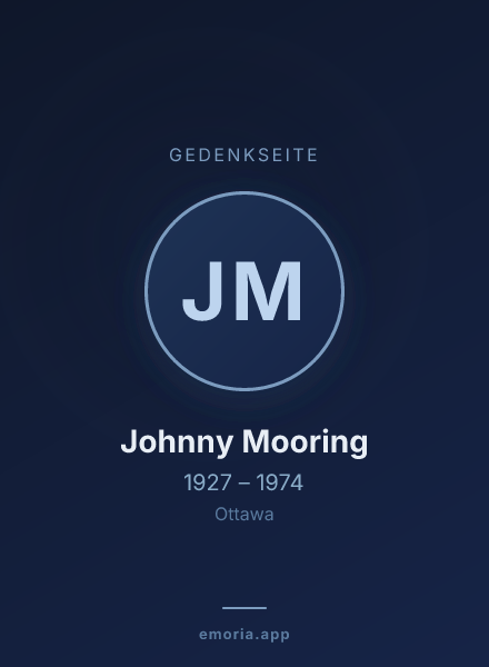 Gedenkportrait von Johnny Mooring