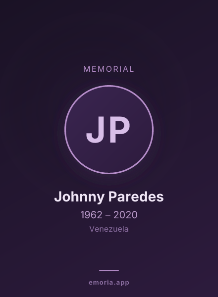 Memorial portrait of Johnny Paredes