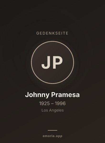 Gedenkportrait von Johnny Pramesa