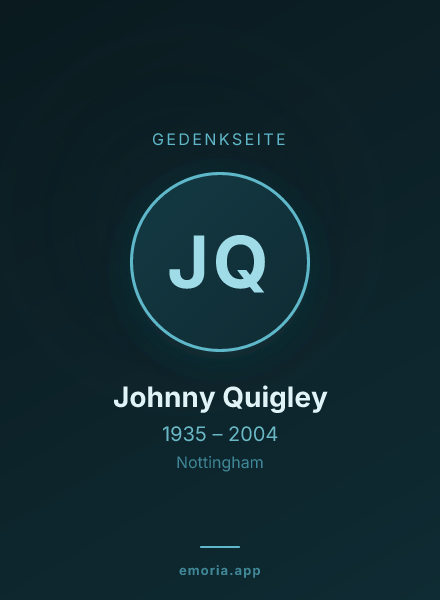 Gedenkportrait von Johnny Quigley