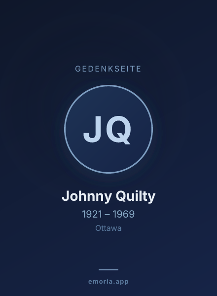 Gedenkportrait von Johnny Quilty