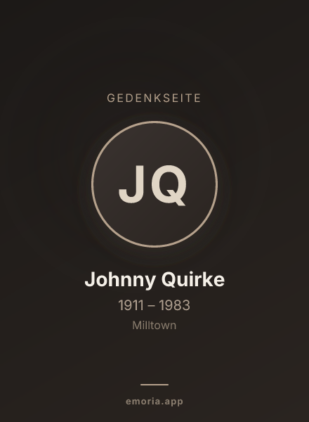 Gedenkportrait von Johnny Quirke