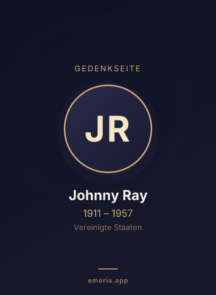 Gedenkportrait von Johnny Ray
