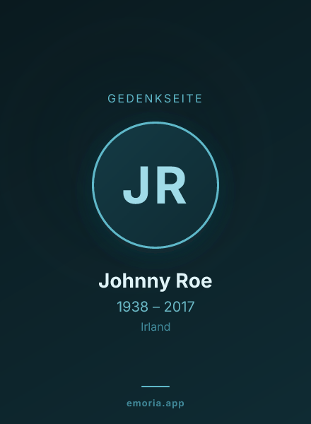Gedenkportrait von Johnny Roe