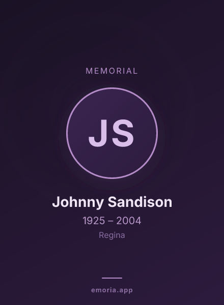 Memorial portrait of Johnny Sandison