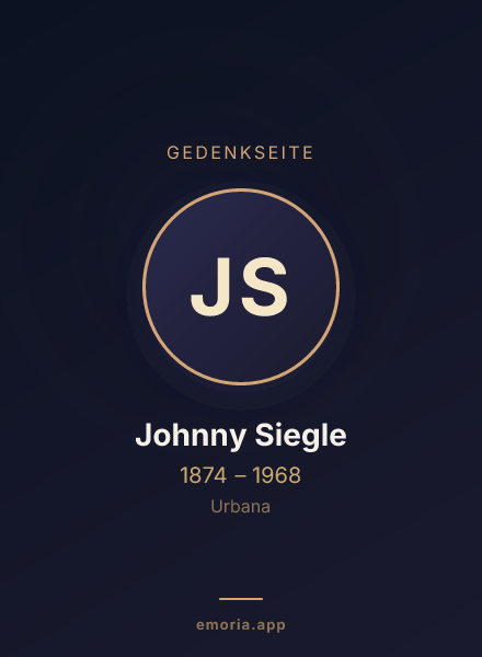 Gedenkportrait von Johnny Siegle