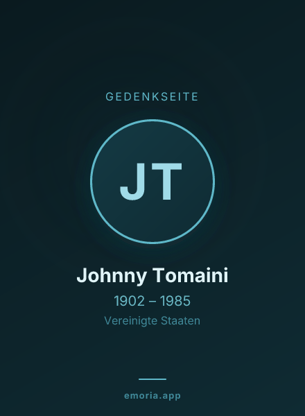 Gedenkportrait von Johnny Tomaini