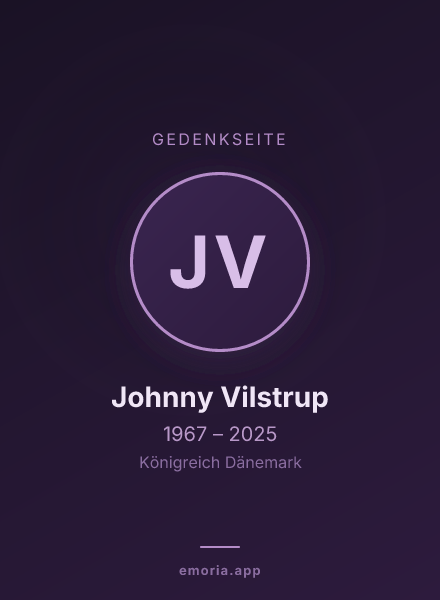 Gedenkportrait von Johnny Vilstrup