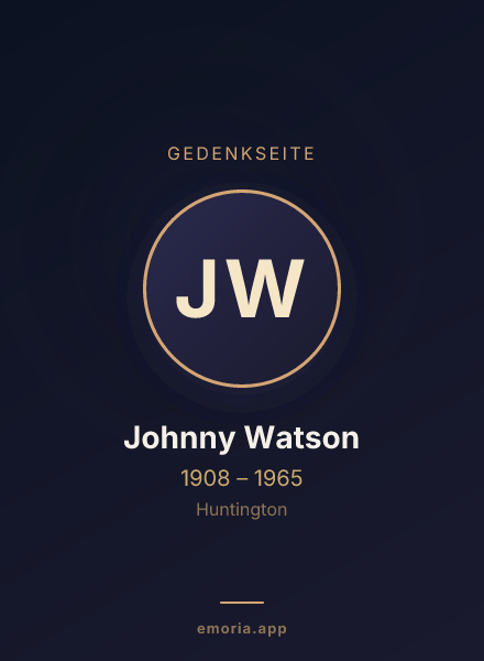 Gedenkportrait von Johnny Watson
