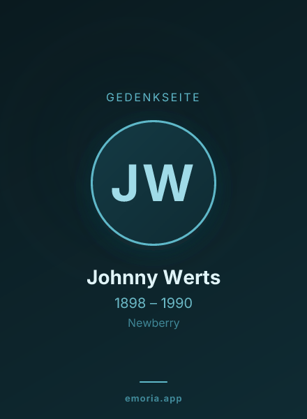 Gedenkportrait von Johnny Werts
