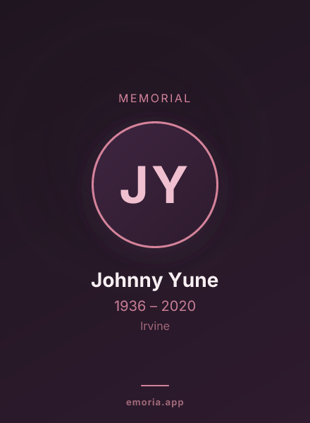 Memorial portrait of Johnny Yune