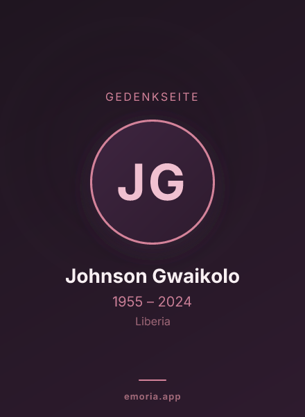 Gedenkportrait von Johnson Gwaikolo