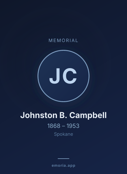 Memorial portrait of Johnston B. Campbell