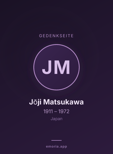 Gedenkportrait von Jōji Matsukawa