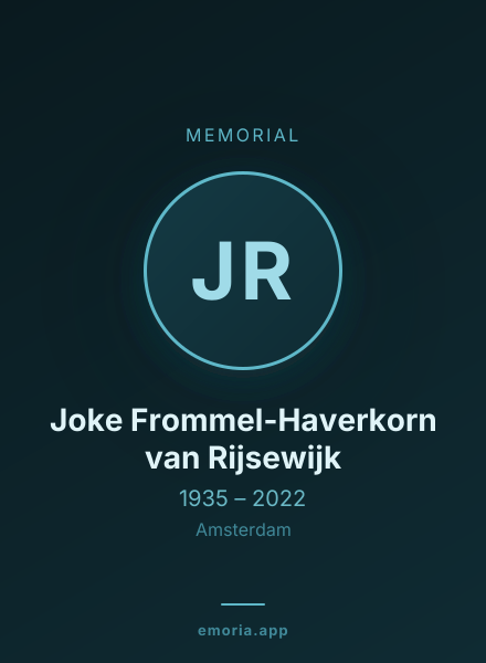 Memorial portrait of Joke Frommel-Haverkorn van Rijsewijk