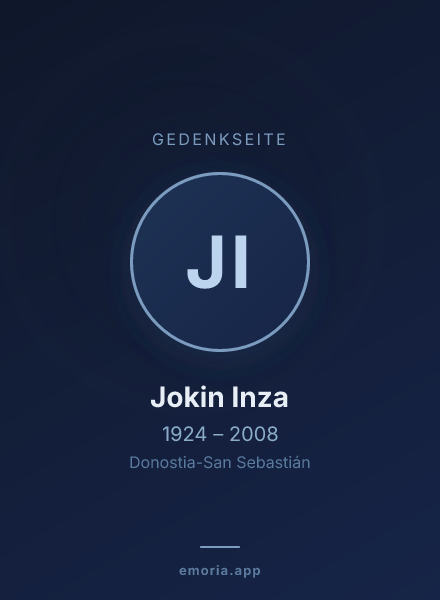 Gedenkportrait von Jokin Inza