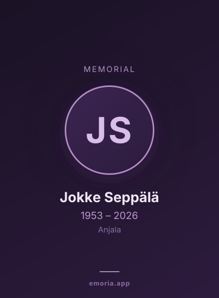 Memorial portrait of Jokke Seppälä