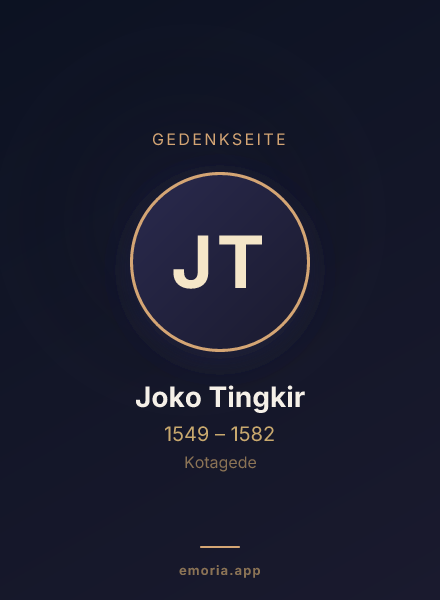 Gedenkportrait von Joko Tingkir