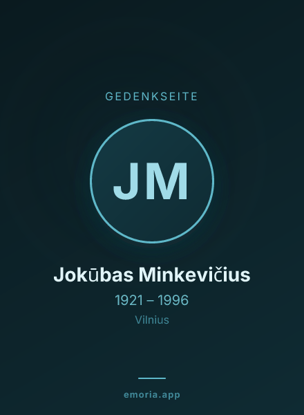 Gedenkportrait von Jokūbas Minkevičius