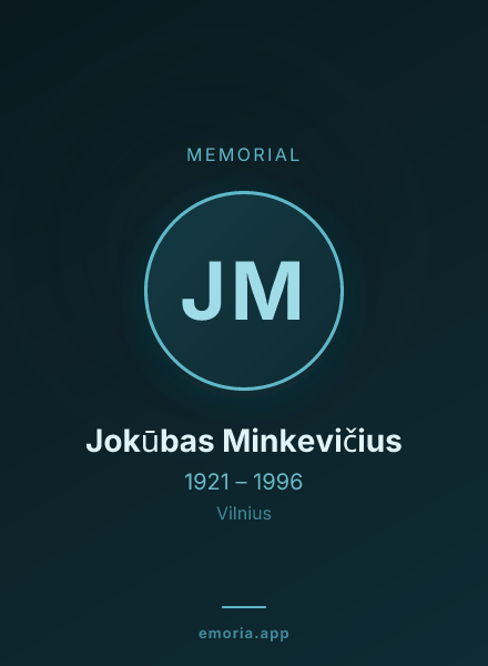 Memorial portrait of Jokūbas Minkevičius