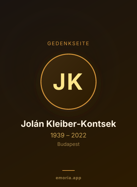 Gedenkportrait von Jolán Kleiber-Kontsek
