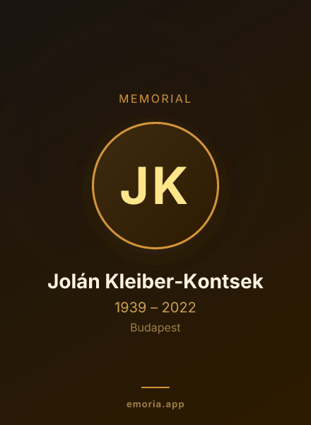 Memorial portrait of Jolán Kleiber-Kontsek