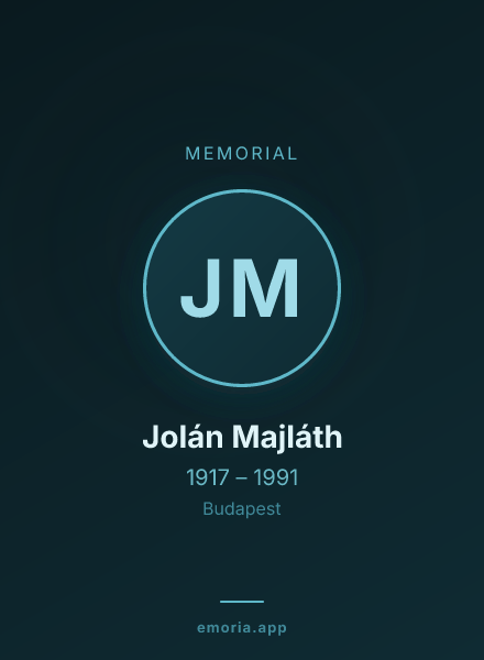 Memorial portrait of Jolán Majláth