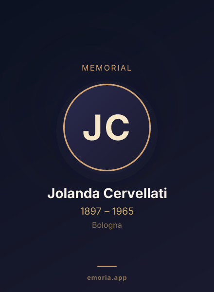 Memorial portrait of Jolanda Cervellati